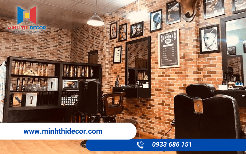 thiết kế tiệm tóc nam