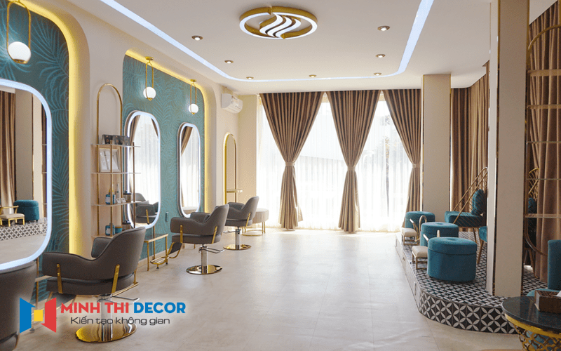 thi công nội thất tiệm tóc