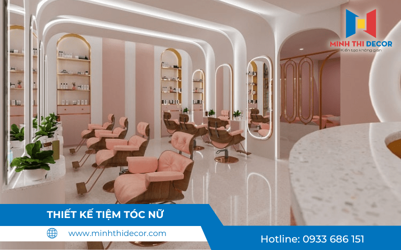 nội thất salon tóc nữ