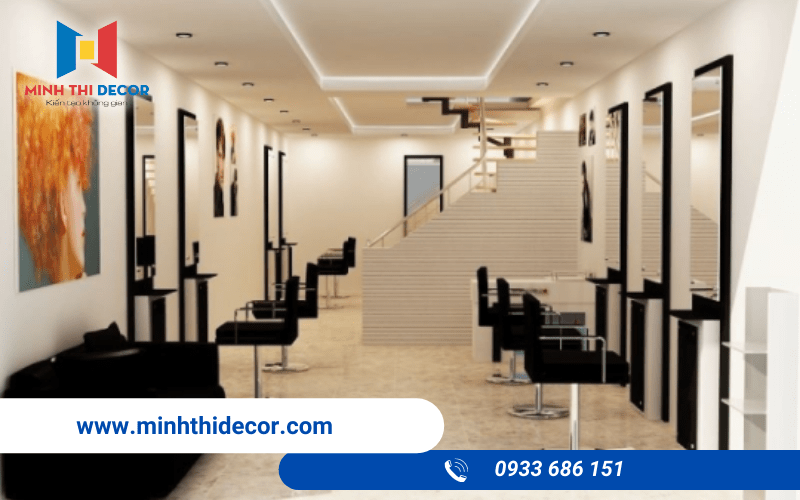 thiết kế nội thất tiệm tóc