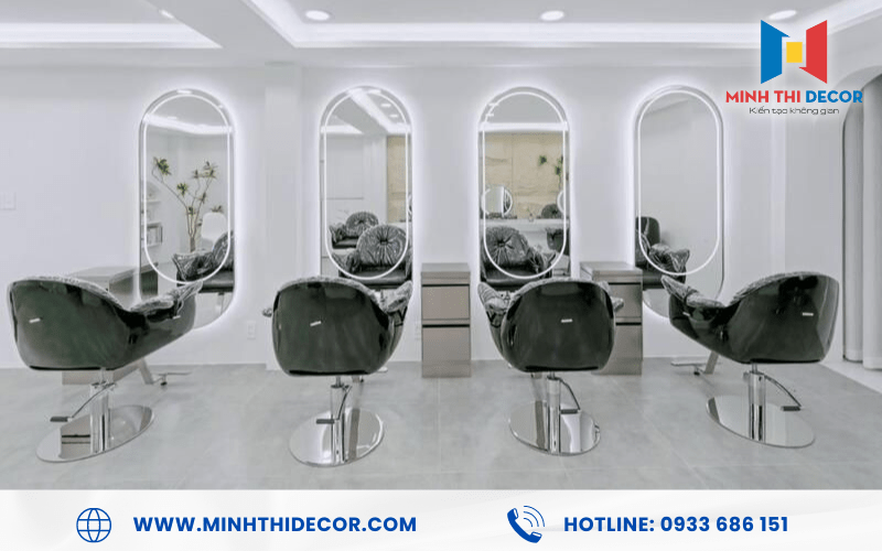 thiết kế salon tóc nữ