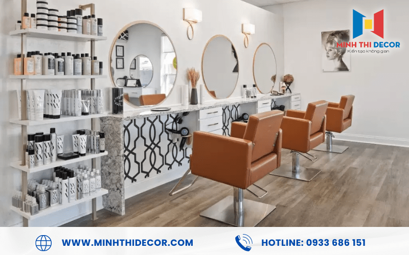 thiết kế salon tóc nữ
