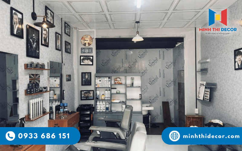 thiết kế tiệm tóc bình dân