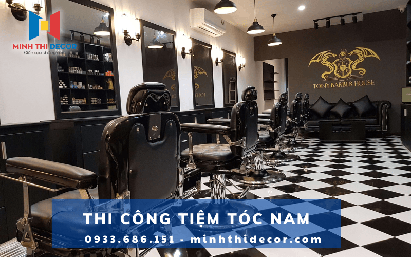 thi công tiệm tóc nam