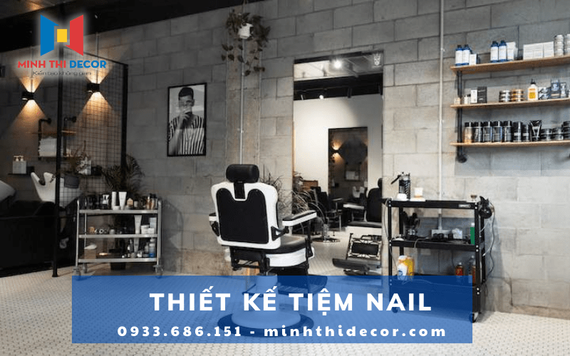 thi công tiệm tóc nam