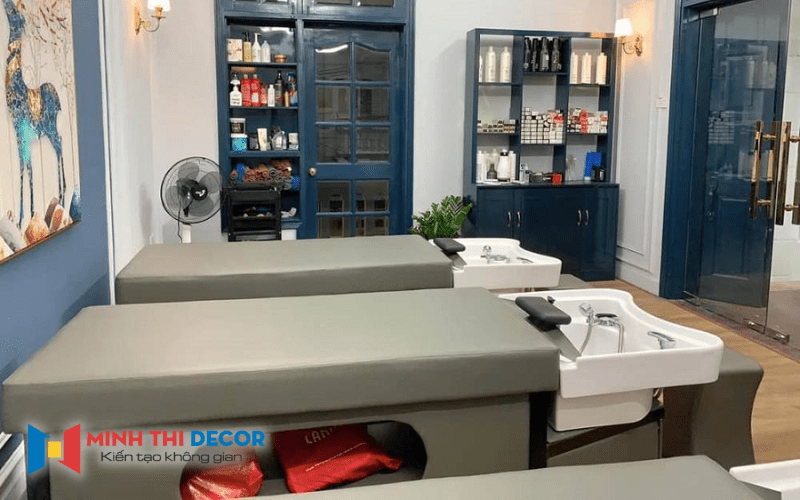 thi công salon tóc hiện đại