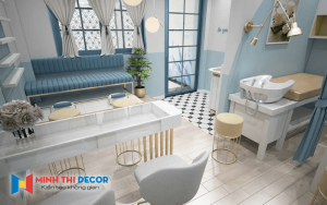 mẫu thiết kế tiệm nail nhỏ