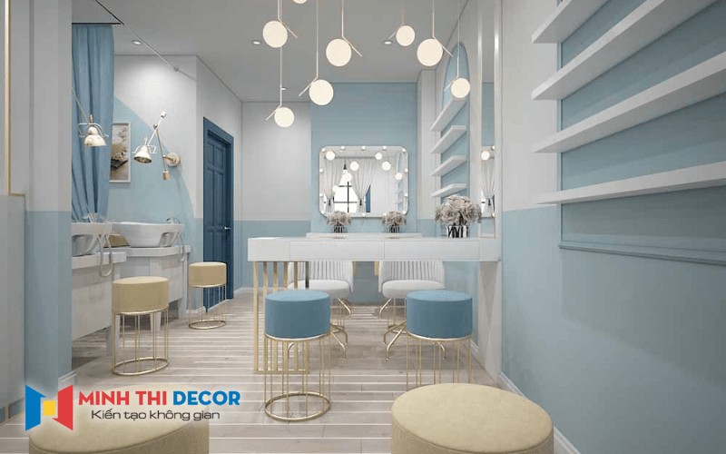 mẫu thiết kế tiệm nail nhỏ