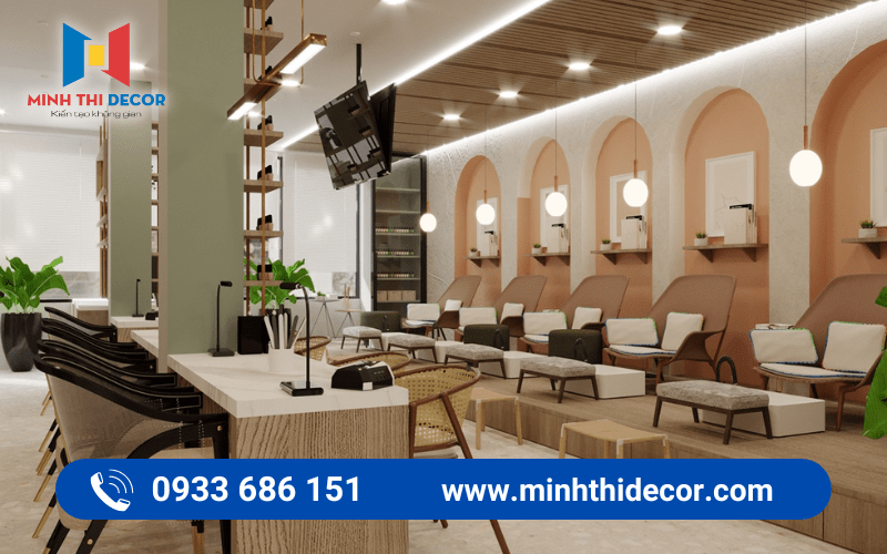 phong cách thiết kế tiệm nail