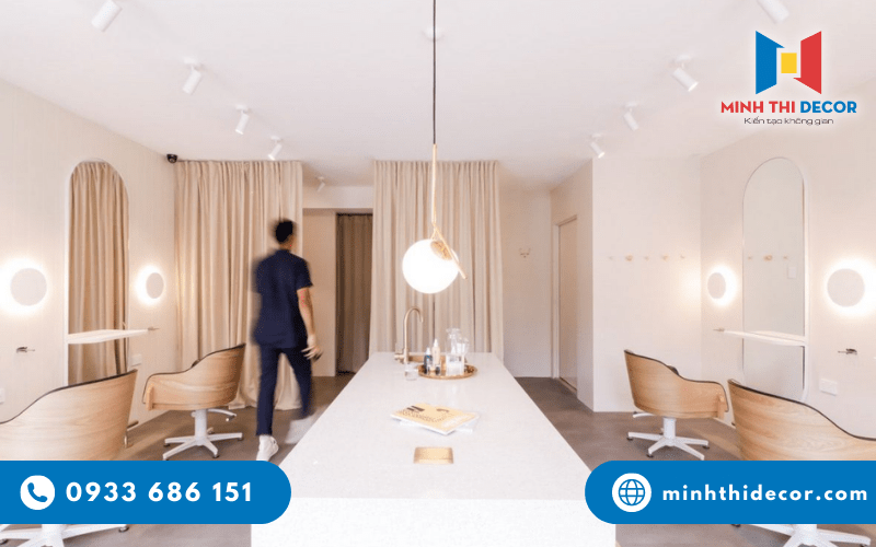 thiết kế salon tóc nữ