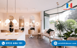 thiết kế salon tóc nữ