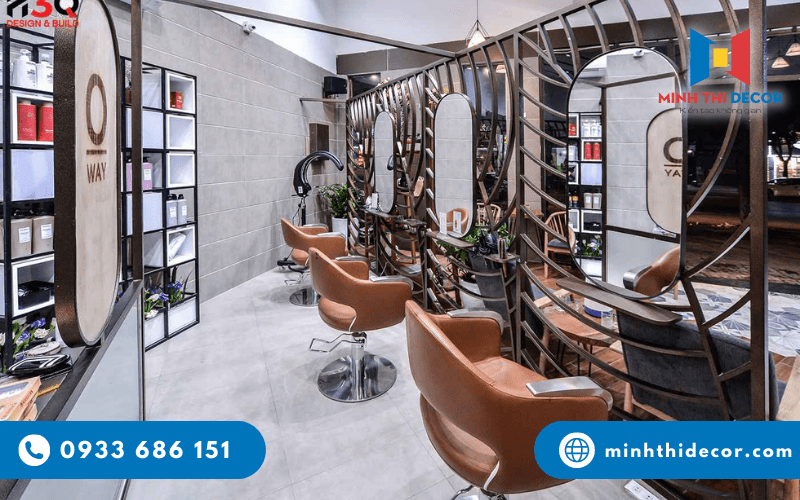 thiết kế salon tóc nữ