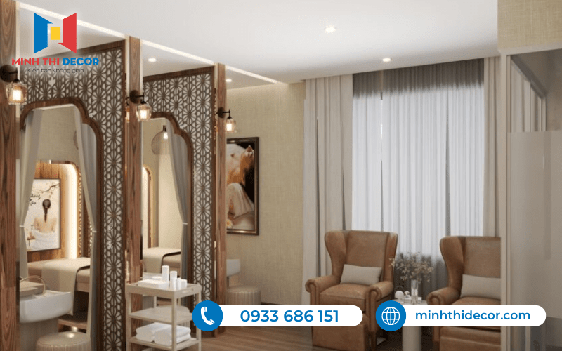 thiết kế spa gội đầu dưỡng sinh