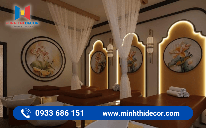 thiết kế spa gội đầu