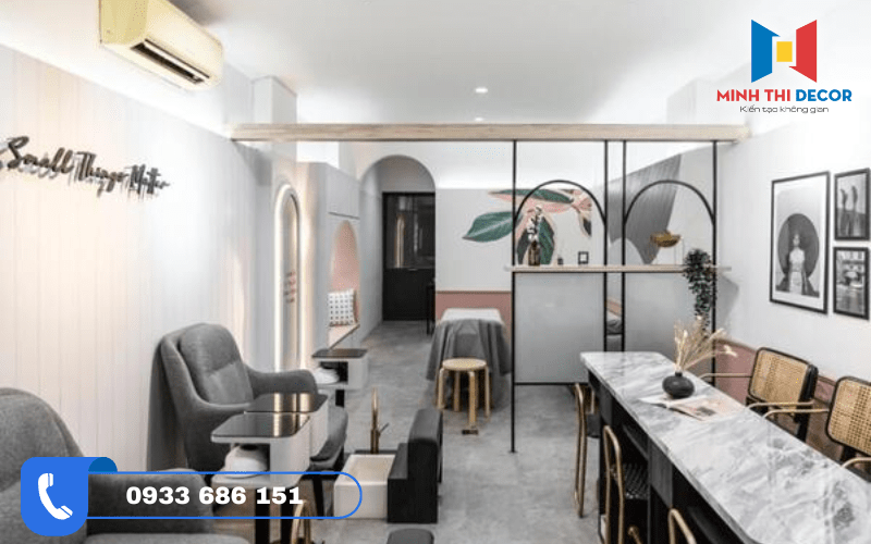 thiết kế tiệm nail nhỏ xinh