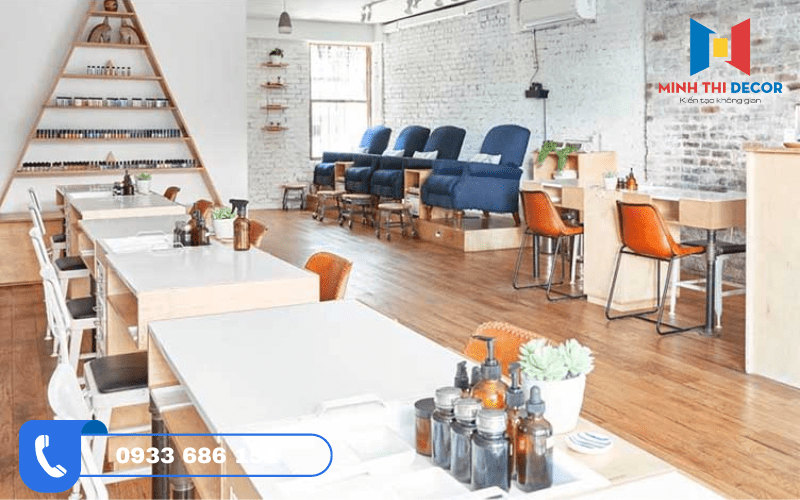 thiết kế tiệm nail nhỏ xinh