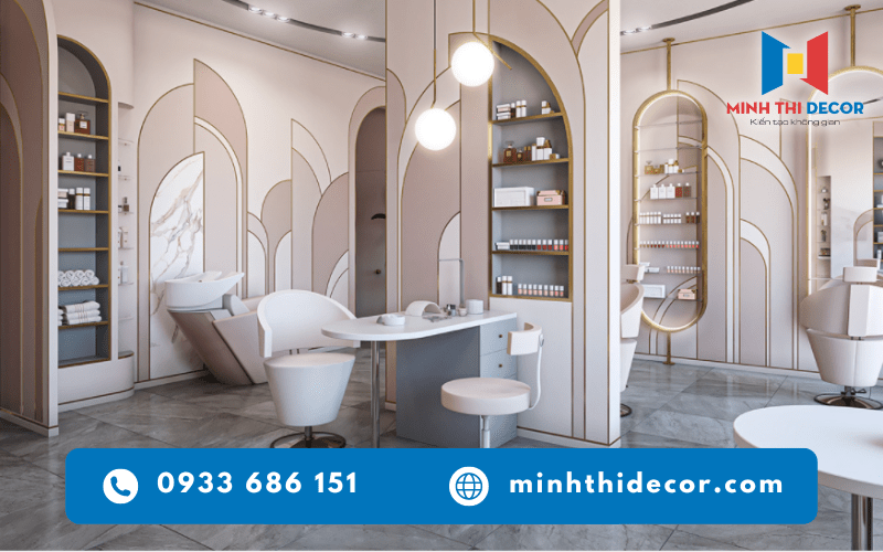 trang trí tiệm tóc nữ