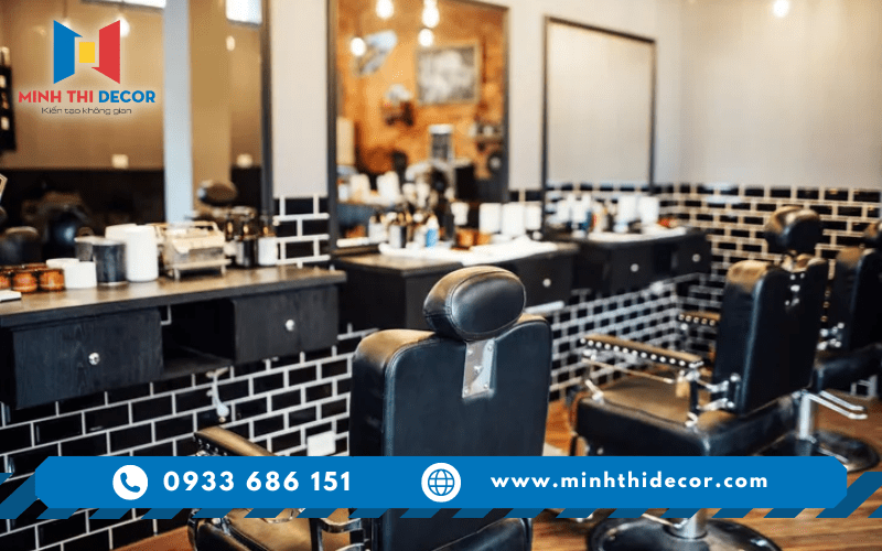 thiết kế tiệm tóc nam