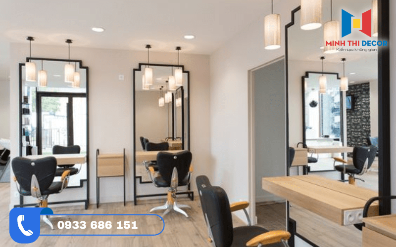thiết kế salon tóc nữ