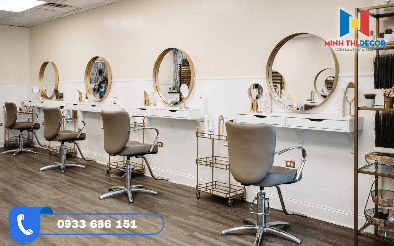 thiết kế salon tóc nữ